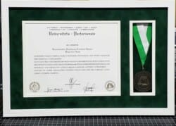 Framed Diplomas and Certifications