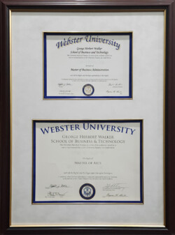 Framed Diplomas and Certificates